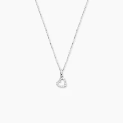 Pendentif Or Blanc Oxyde