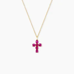 Pendentif Or Jaune Rubis