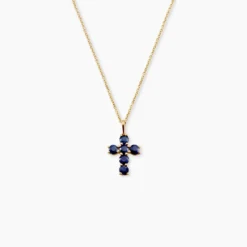 Pendentif Or Jaune Saphir