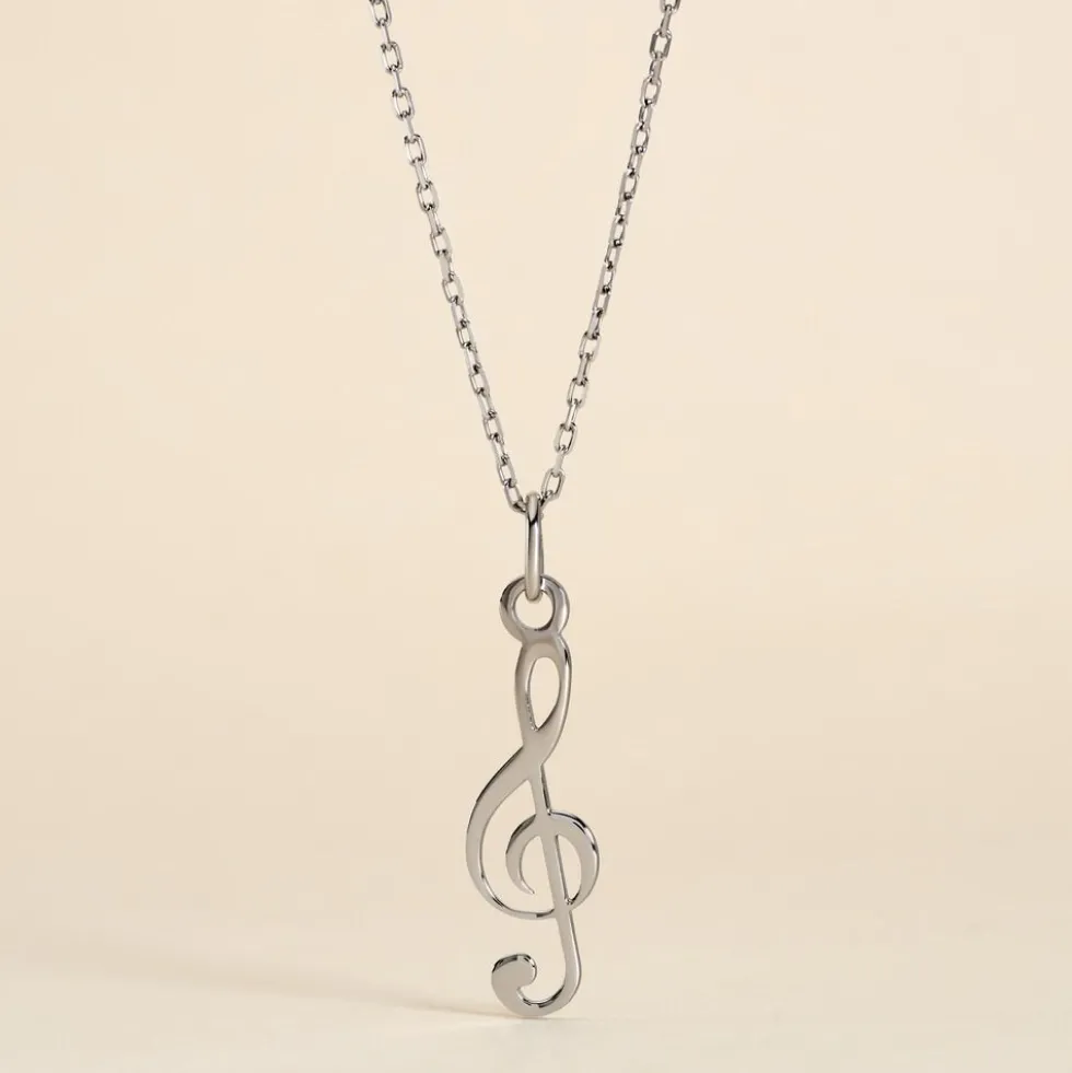 Pendentif Pio Argent Blanc