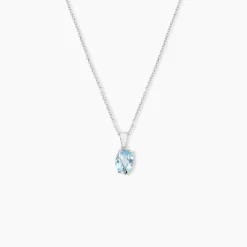 Pendentif Prudencia Or Blanc Topaze