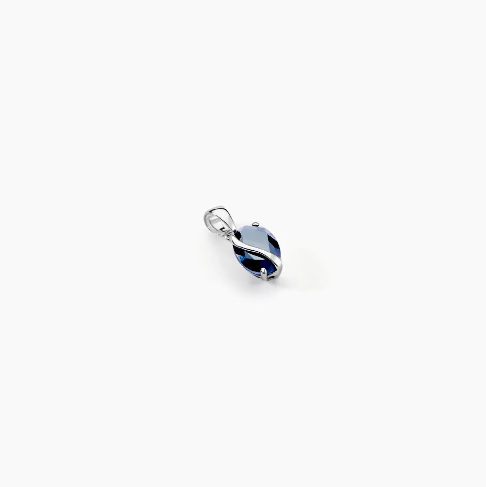 Pendentif Prudencia Or Blanc Saphir