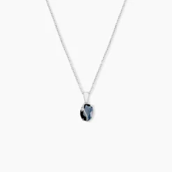Pendentif Prudencia Or Blanc Saphir