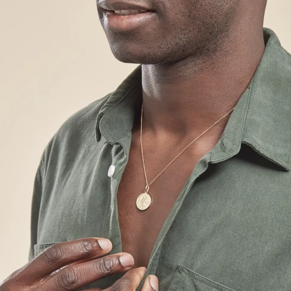 Pendentif Saint Christophe Or Jaune