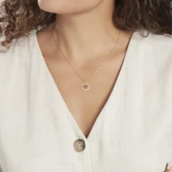 Pendentif Salvy Or Jaune Oxyde De Zirconium