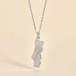 Pendentif Thea Argent Blanc