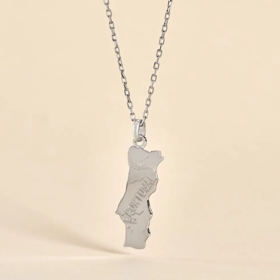 Pendentif Thea Argent Blanc