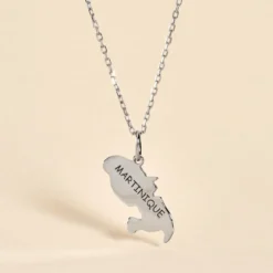 Pendentif Thea Argent Blanc