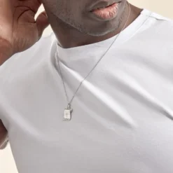 Pendentif Zodiaque Parchemin Argent Blanc