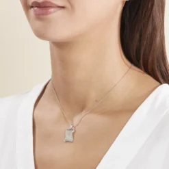 Pendentif Zodiaque Parchemin Argent Blanc