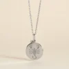 Pendentif Zodiaque Rond Argent Blanc
