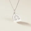 Pendentif Zodiaque Rond Argent Blanc