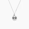 Pendentif Zodiaque Rond Argent Blanc