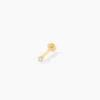 Piercing De Labret Or Jaune Catala Oxyde De Zirconium
