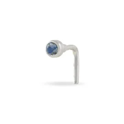 Piercing De Nez Fethi Serti Clos Or Blanc Oxyde De Zirconium