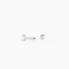 Piercing D'oreille Lourdes Argent Blanc Oxyde De Zirconium