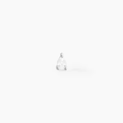 Piercing D'oreille Lourdes Argent Blanc Oxyde De Zirconium