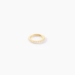 Piercing D'oreille Or Jaune Amaranthe Oxydes De Zirconium