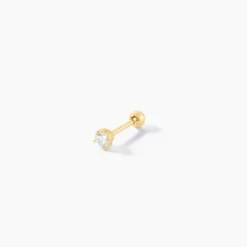 Piercing D'oreilles Joanina Or Jaune Oxyde De Zirconium