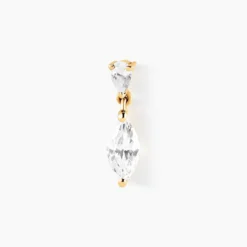 Piercing D'oreille Unitaire Urbana Or Jaune Oxyde De Zirconium