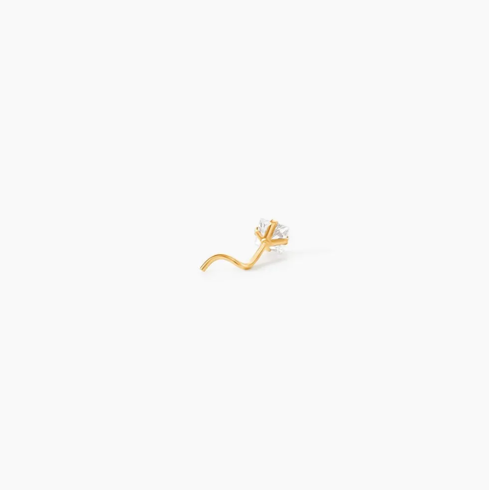 Piercing Fethi Serti Griffe 05 Or Jaune Oxyde