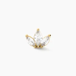 Piercing Gandie Acier Jaune Oxyde De Zirconium