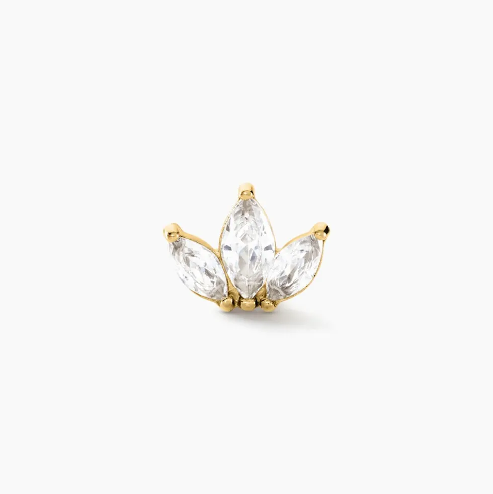 Piercing Gandie Acier Jaune Oxyde De Zirconium
