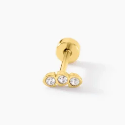 Piercing Pirias Acier Jaune Oxyde De Zirconium