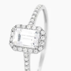 Solitaire Gwenyth Or Blanc Oxyde De Zirconium