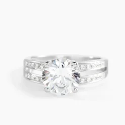 Solitaire Or Blanc Oxyde De Zirconium