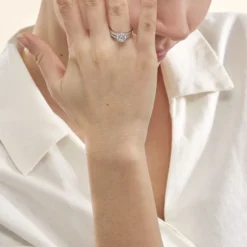 Solitaire Or Blanc Oxyde De Zirconium